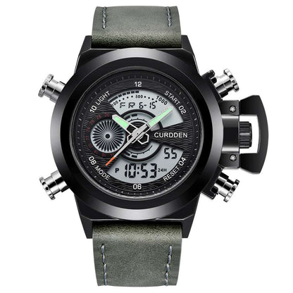 Men's Double Display Sports Watch Fashion Belt Multi-functional Double Dis | Ectron Online