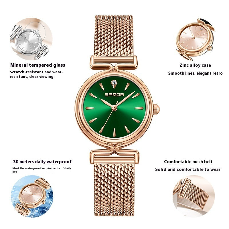 Women's Retro Mesh Strap Watch - All-Matching Women's Retro Mesh Strap Watch Outdoor A | Ectron Online