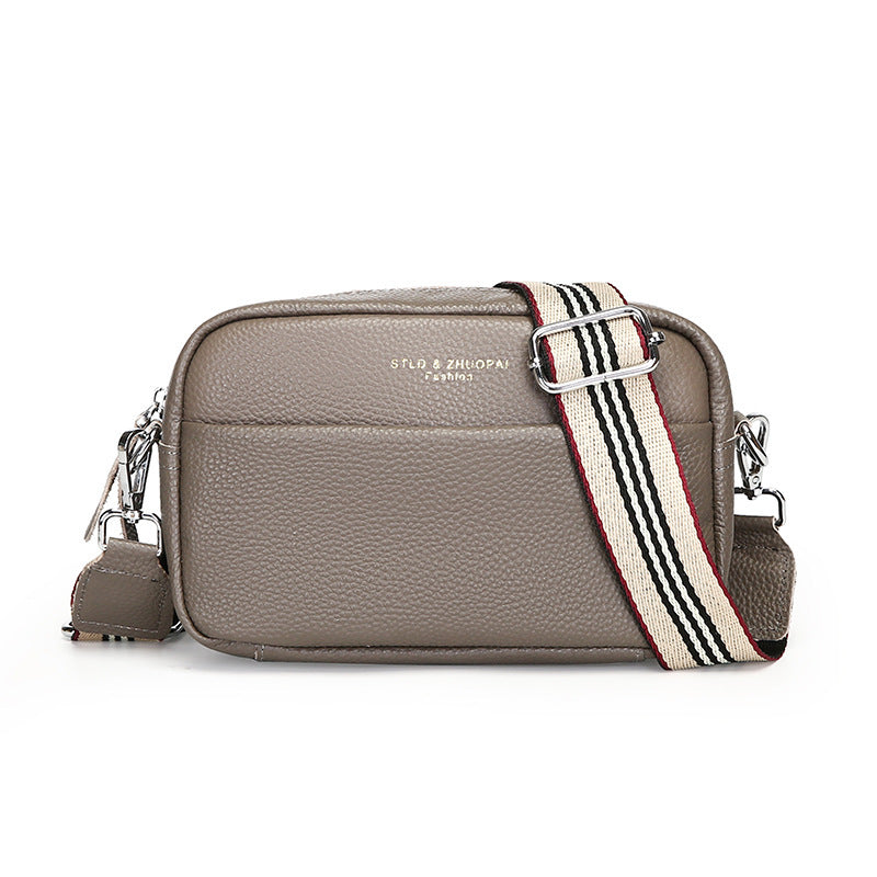 Top Layer Cowhide Small Square Bag for Women Fashion Simple Shoulder Messenger Bag To | Ectron Online