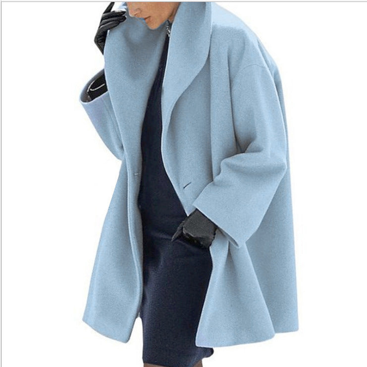Women's Multi-Color Woolen Coat | Trendy Loose Round Neck Sweater Women's Trendy Clothes Multi-color Round | Ectron Online