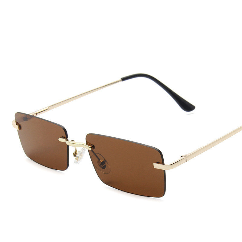 Rimless sunglasses women square