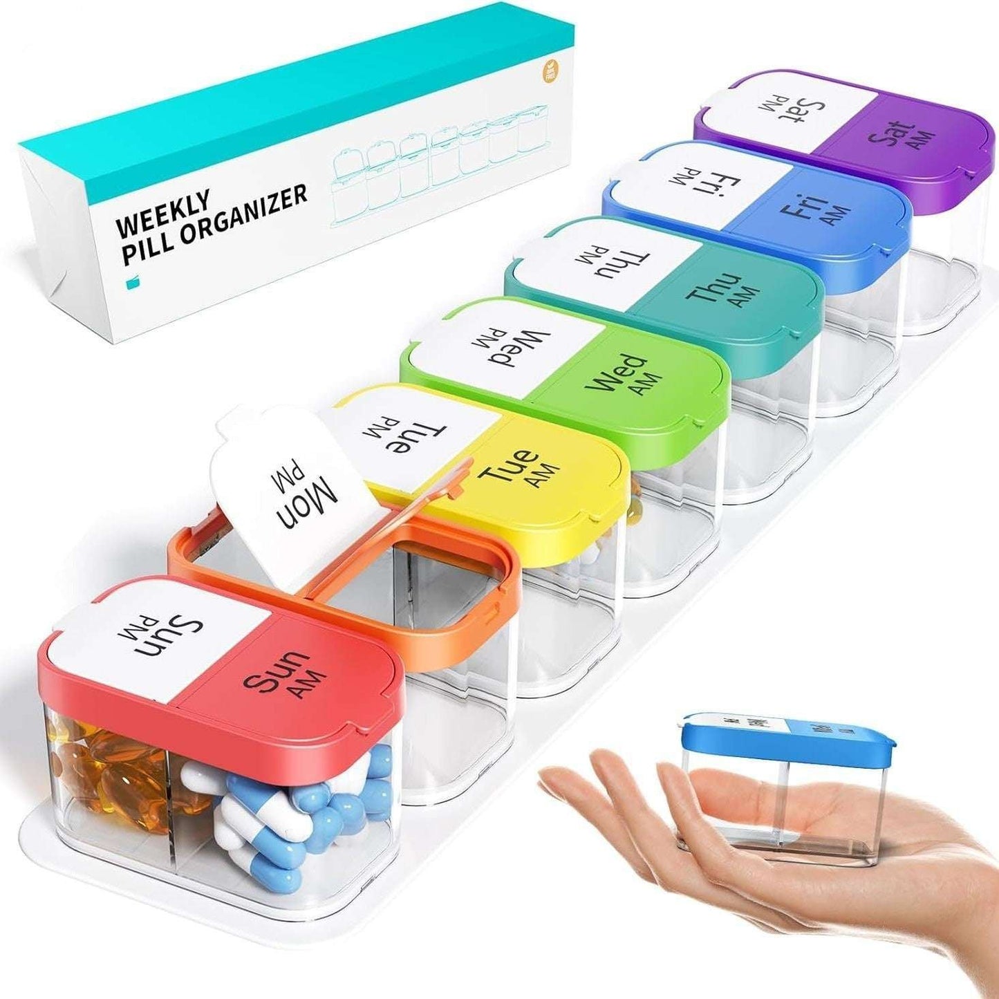 Amazon Pill Box Portable Dispenser Can Be Disassembled And Carried Independently