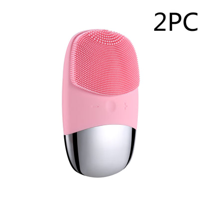 {{ brand }} Mini Silicone Electric Facial Cleansing Brush - Sonic Skin Massager - Mini Silicone Electric Face Cleansing Br