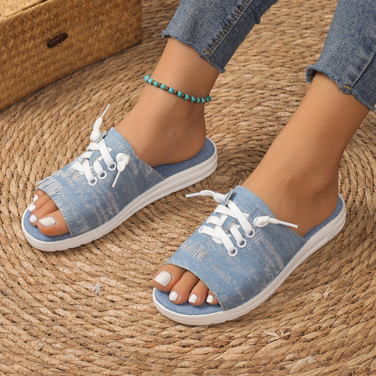 Plus Size Women's Canvas Sandal Slippers Simple Style Plus Size Women's Canvas Sandal Slippers | Ectron Online