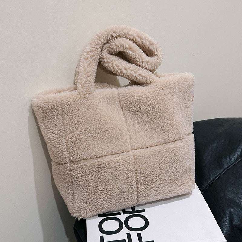 Luxury Plush Bag - Winter Fashion Cute Tote Handbag Women's Designer Luxury Plush Bag Winter | Ectron Online