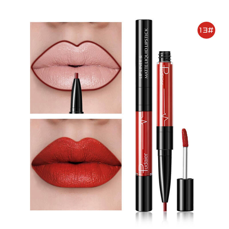 Pudaier Matte Lip Gloss & Liner 2-in-1 Kit Pudaier Matte Lip Gloss Lip Liner 2 in1 | Ectron Online