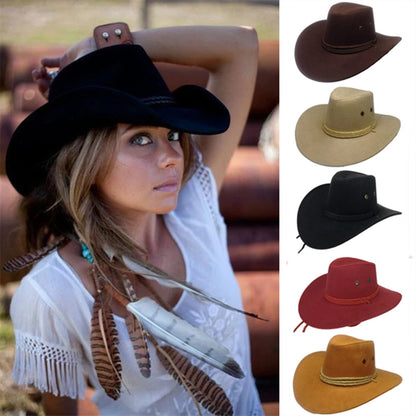 Western Denim Suede Outdoor Sun Visor