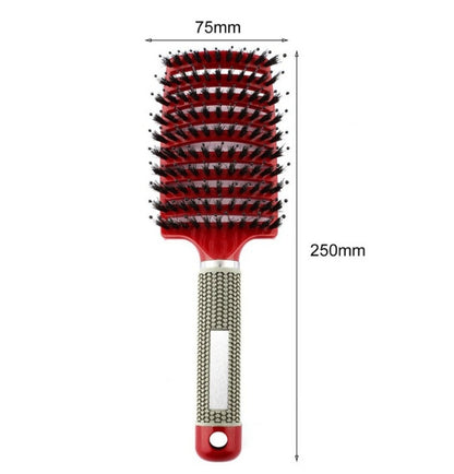 Anti-Tangle Detangler Hair Brush - Bristle & Nylon Scalp Massage Comb Hairbrush Anti Klit Brushy Haarborstel W | Ectron Online