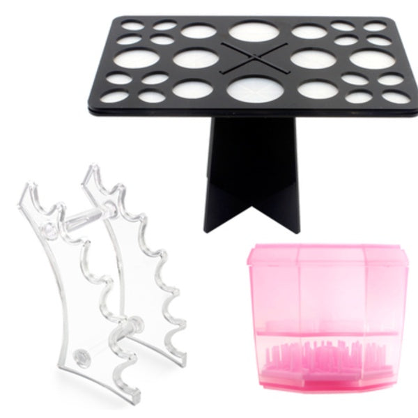 14-Hole Makeup Brush Drying Rack & Stand 14 Hole Make up Brush Set Dry Rack Dryin | Ectron Online