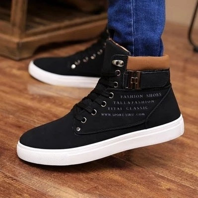 Matte Finish Belt Buckle Sneakers for Men Men's matte belt buckle sneakers | Ectron Online