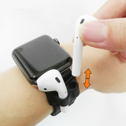 Portable Anti Lost Silicone Holder For AirPods Sports Wireless Earphone Fixed Case For Apple Air Pods Watch Band Holder