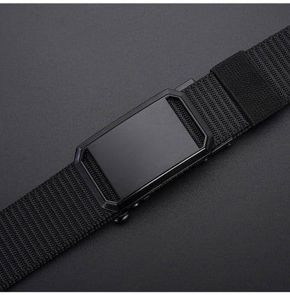 Men's Toothless Automatic Buckle Canvas Belt