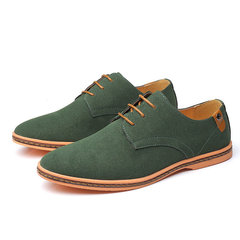 Casual Nubuck Leather Men’s Shoes – Suede Large Size Casual Shoes Nubuck Leather Men's Shoes | Ectron Online
