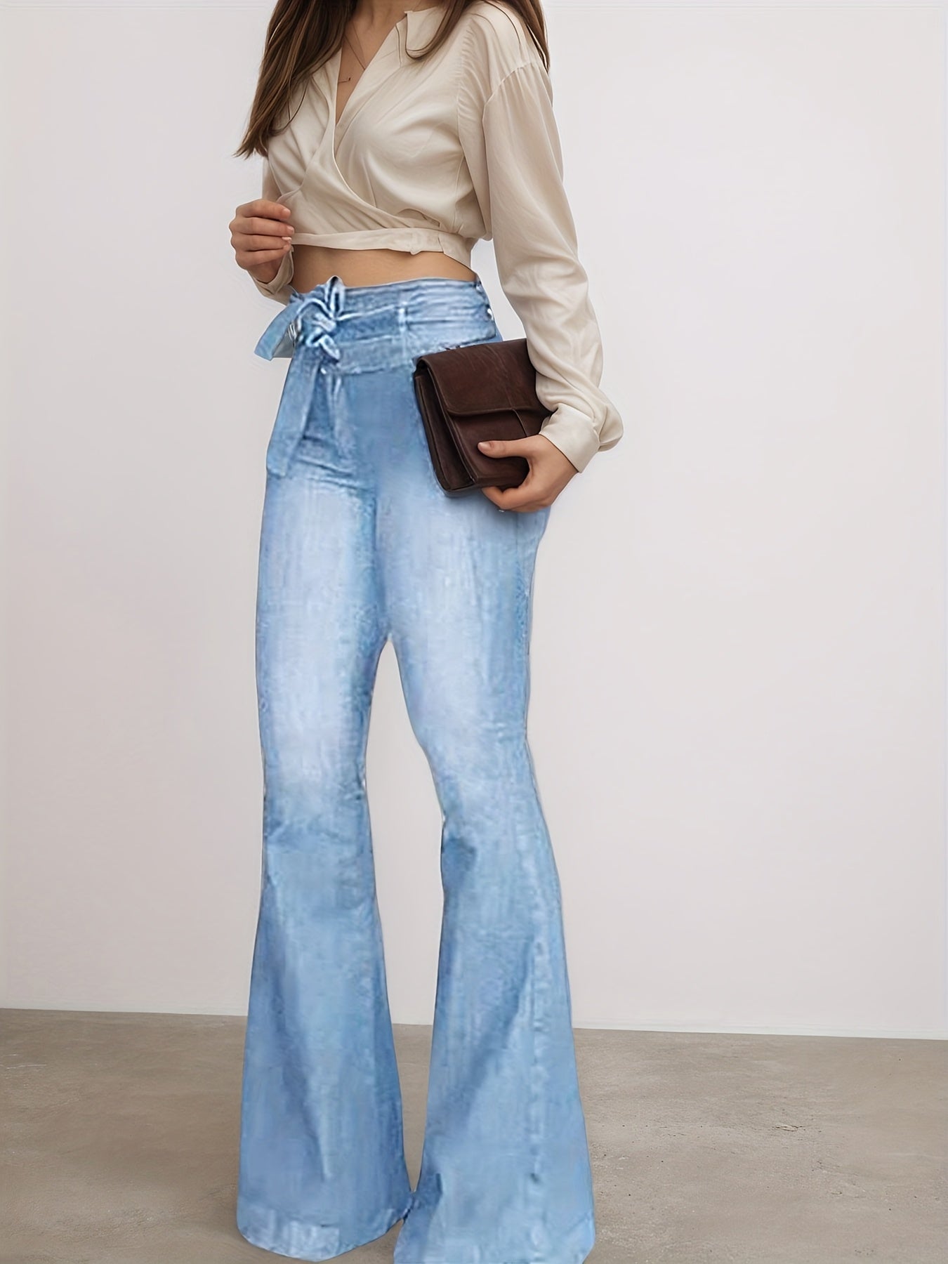 Women's High-Waisted Flared Jeans