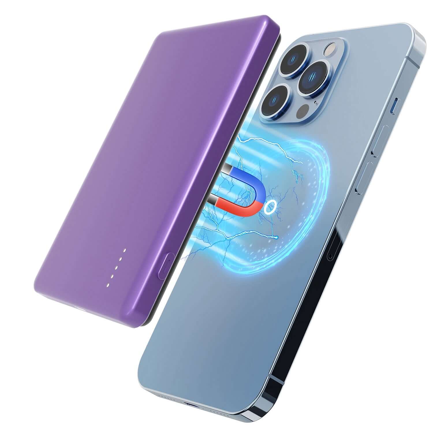8MM Ultra-Slim MagSafe Power Bank - 5000mAh Magnetic Fast Charger 2 In 1 5000mAh 8MM Slim MagSafe Wireless | Ectron Online