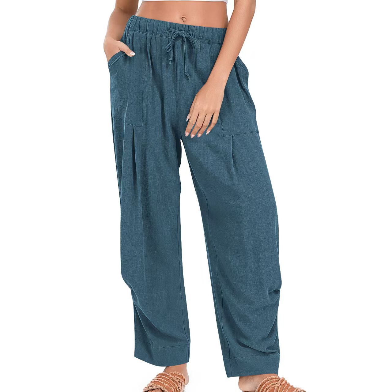 Women's Cotton-Linen Loose Lounge Pants