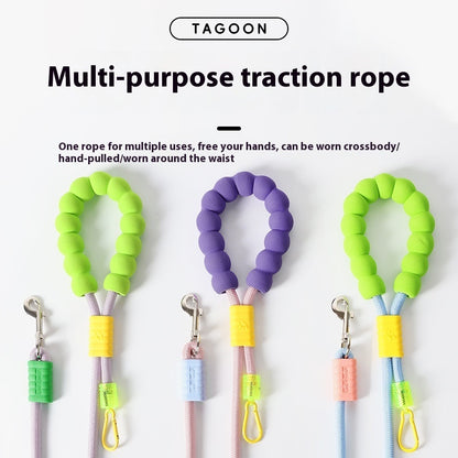 Dog Hand Holding Rope Crossbody Cloud Bubble Cotton Grip