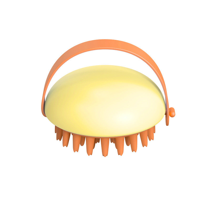 {{ brand }} Pet Silicone Bath Massage Scrub Brush for Cats & Dogs Yellow - Pet Silicone Bath Massage Scrub Bath Bru