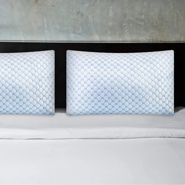 2-Pack Cooling Gel Memory Foam Pillows | Ventilated Queen Size Set