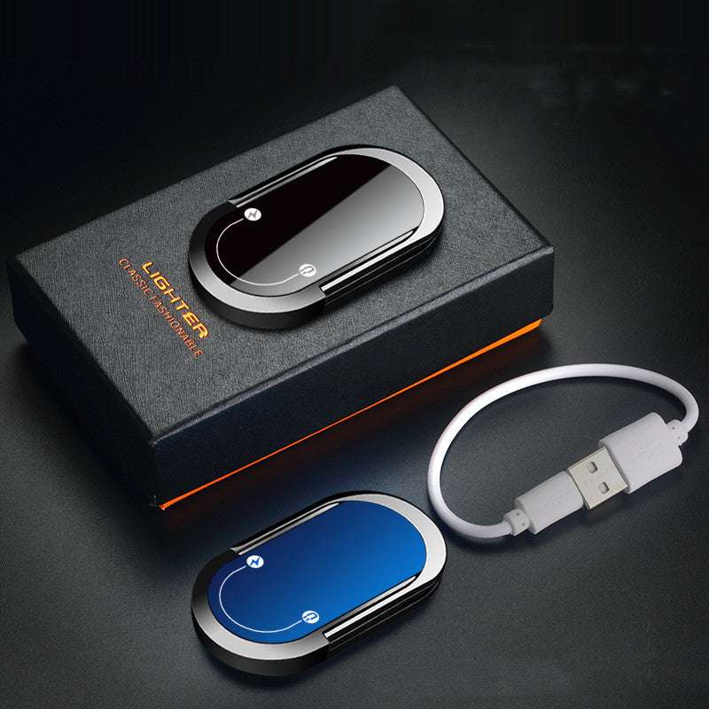 2 In 1 Portable Creative USB Plasma Lighter Mobile Phone Holder Multi-function Cigarette Lighter