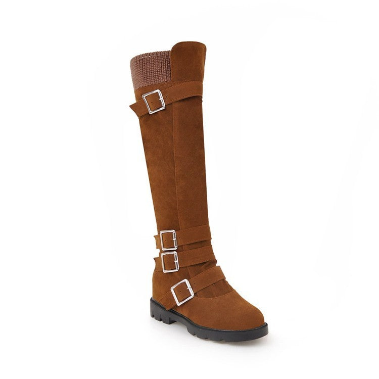 British Belt Buckle High Top Martin Boots Women British Belt Buckle High Top Martin Boot | Ectron Online