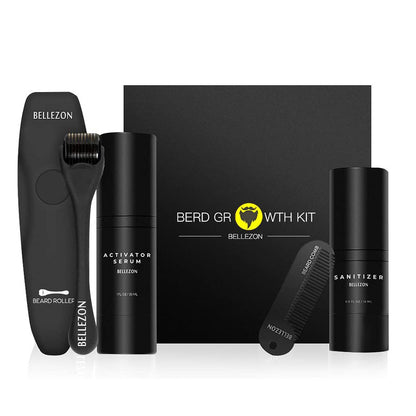 Beard Growth Liquid & Care Set - Natural Growth Enhancer for Men Beard Growth Liquid Beard Care Set | Ectron Online