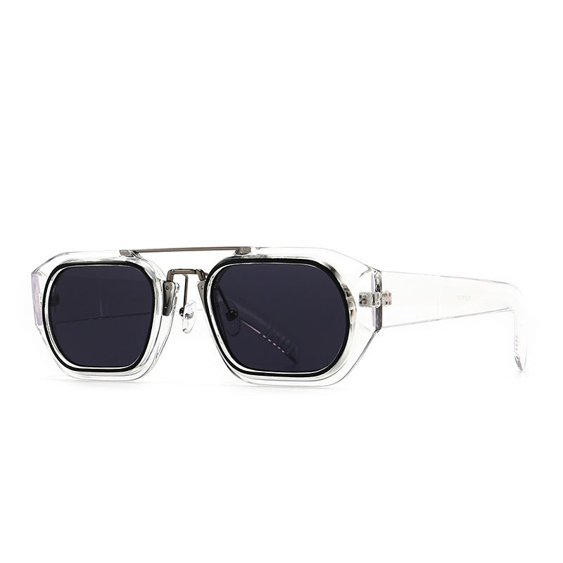 New Modern Retro Square Frame Narrow Sunglasses