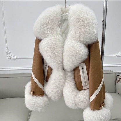 Women's Short Fashion Fur Coat | Thick Warm Autumn Winter Jacket Women's Short Autumn And Winter Cotton T | Ectron Online