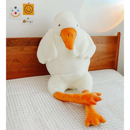 Big White Goose Plush Pillow Cute Big White Geese Pillow Plush Toy | Ectron Online