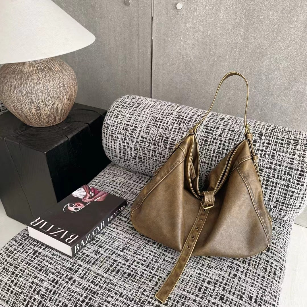 Large Capacity Shoulder Crossbody Bag - Belt Buckle Underarm Tote Casual Large Capacity Shoulder Crossbody | Ectron Online