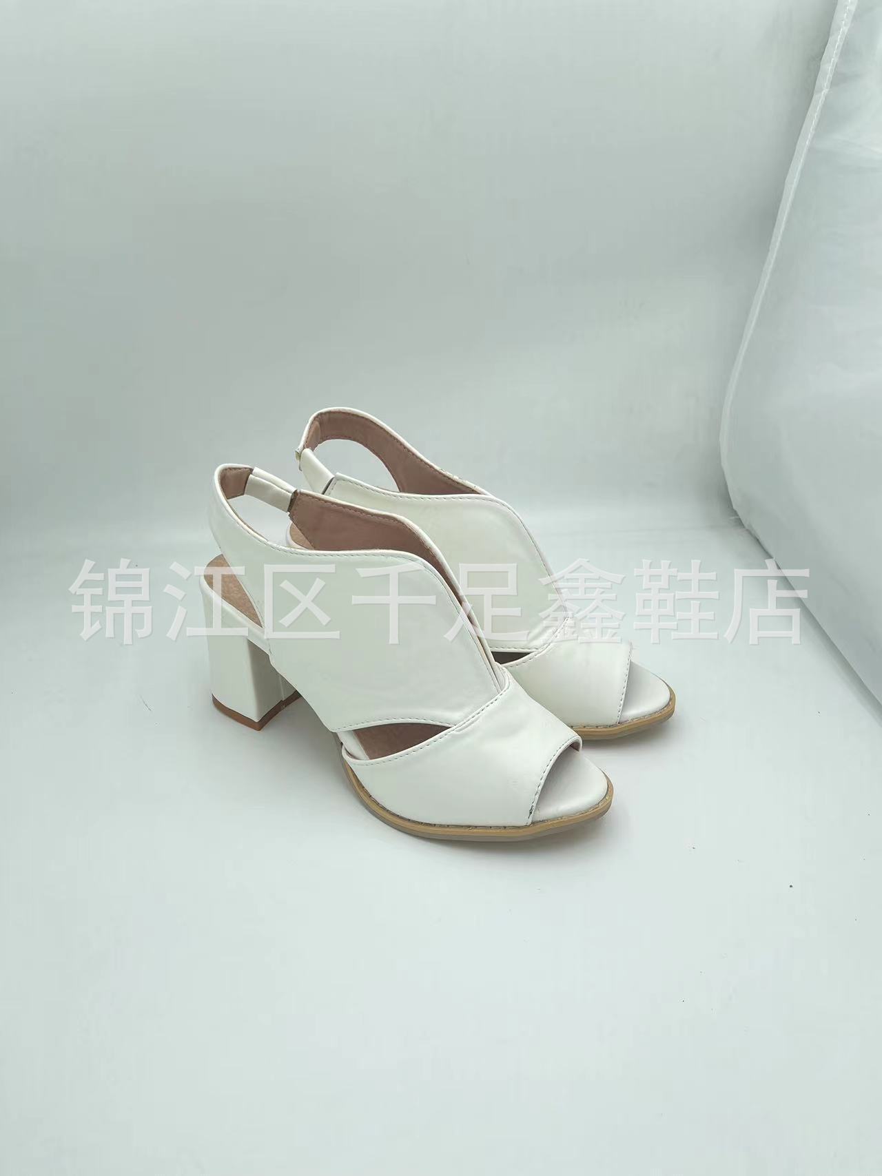 Summer Women’s Stylish Peep Toe Chunky Heel Sandals Summer Women's Stylish Peep Toe High Hee | Ectron Online