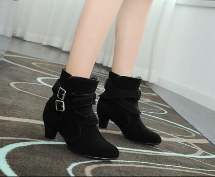 Women's Leather Ankle Boots – Warm High Heel Autumn/Winter Shoes Winter Autumn Leather Casual Women High | Ectron Online
