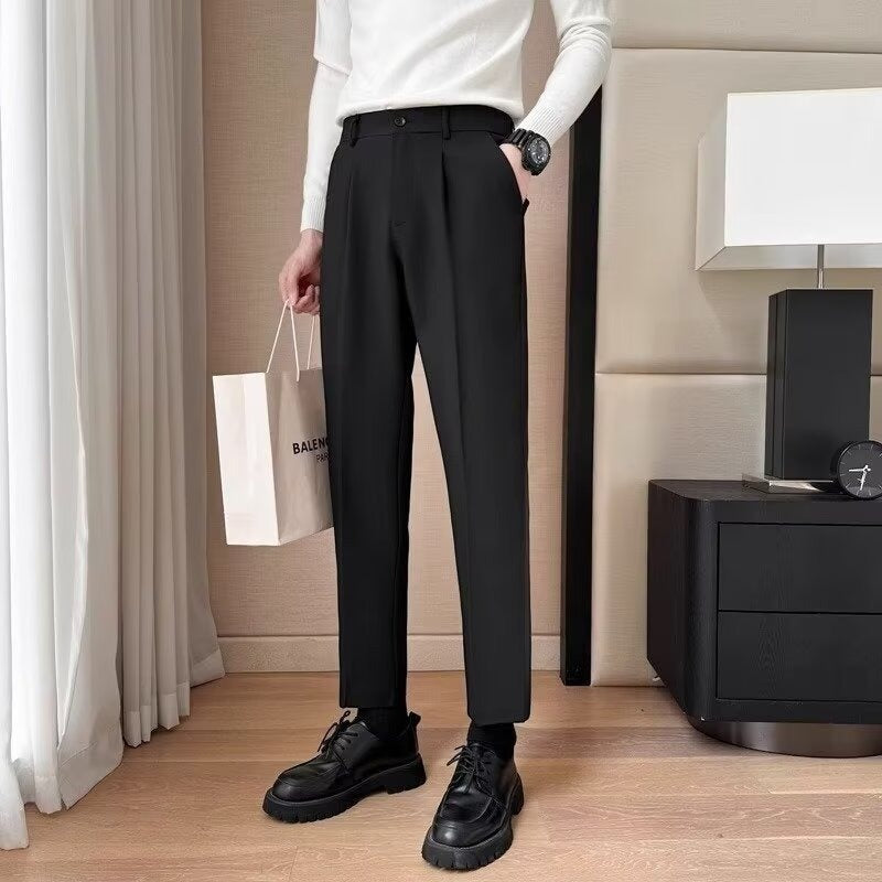 Draping Effect Casual Pants - Thin & Cool Draping Effect Thin Cool Straight Casual | Ectron Online