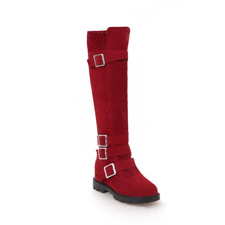 British Belt Buckle High Top Martin Boots Women British Belt Buckle High Top Martin Boot | Ectron Online