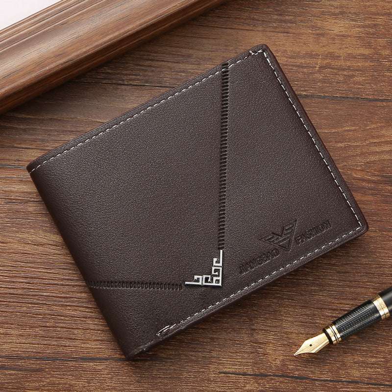 Lychee Pattern Short Wallet for Men Men's Simplicity Fashion Multi-card-slot | Ectron Online