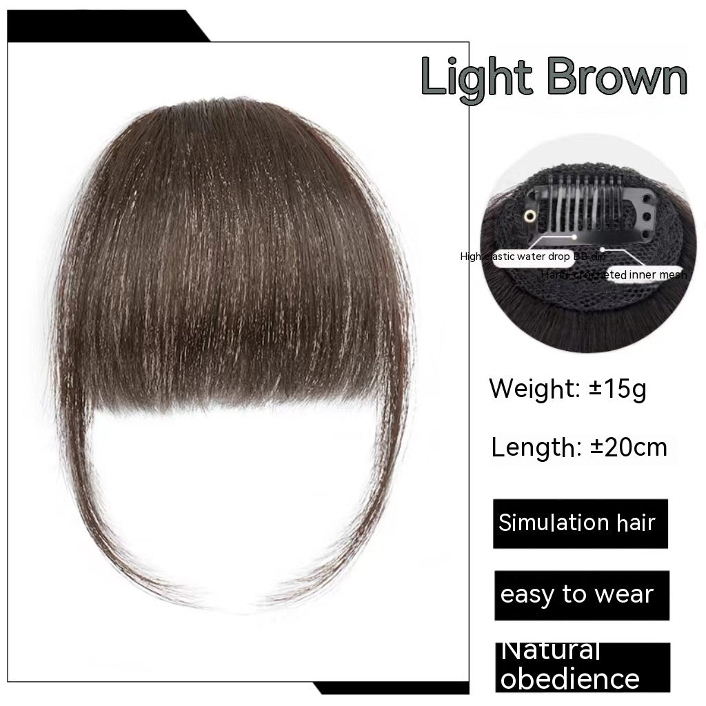 Natural Forehead Straight Bangs Wig - Seamless Blend Natural Forehead Artificial Hair Straigh | Ectron Online