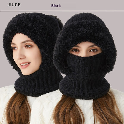 3-in-1 High Elastic Knitted Hat | Scarf & Mask One-Piece Winter Set High Elastic Solid Color Knitted Hat Sca | Ectron Online