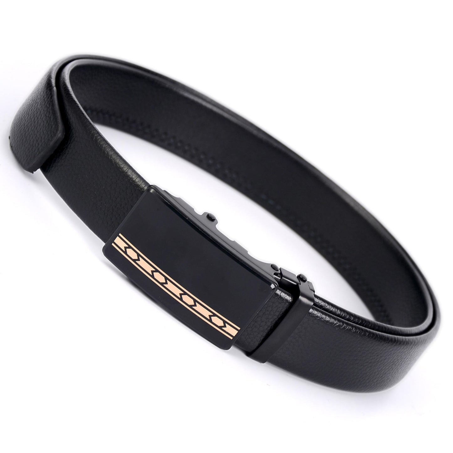 Belt Men's Automatic Buckle Belt Mirror Acrylic Iron Button Men's Business Casual Belt