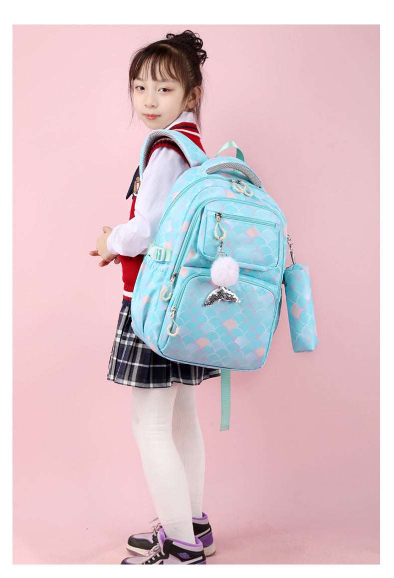 Printed Primary School Backpack | Burden Alleviation & Waterproof Printed Primary School Student Schoolbag | Ectron Online
