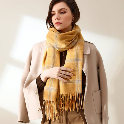 Women's Sweet Tassel Shawl Warm Cashmere Scarf