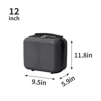 5-Piece PP Hardshell Luggage Set - Dark Gray Trolley Cases Non-TSA Customs Lock 5-in-1 PP Trolley C | Ectron Online