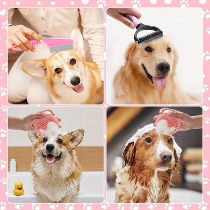 8-piece Dog Beauty Tools Self-cleaning Suit