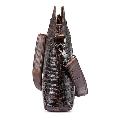 Leather Shoulder Bag Casual Waxed Cowhide Men