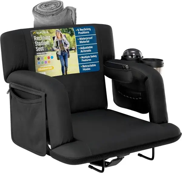 Alpcour Premium Reclining Stadium Seat - Portable Bleacher Chair Alpcour Premium Reclining Stadium Seat F | Ectron Online