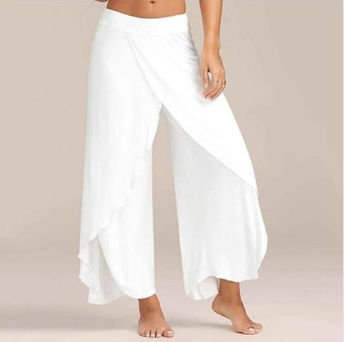 Wide Leg Split Harem Pants