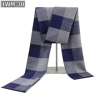 Men's Scarf European And American Cashmere Autumn And Winter Business Plaid