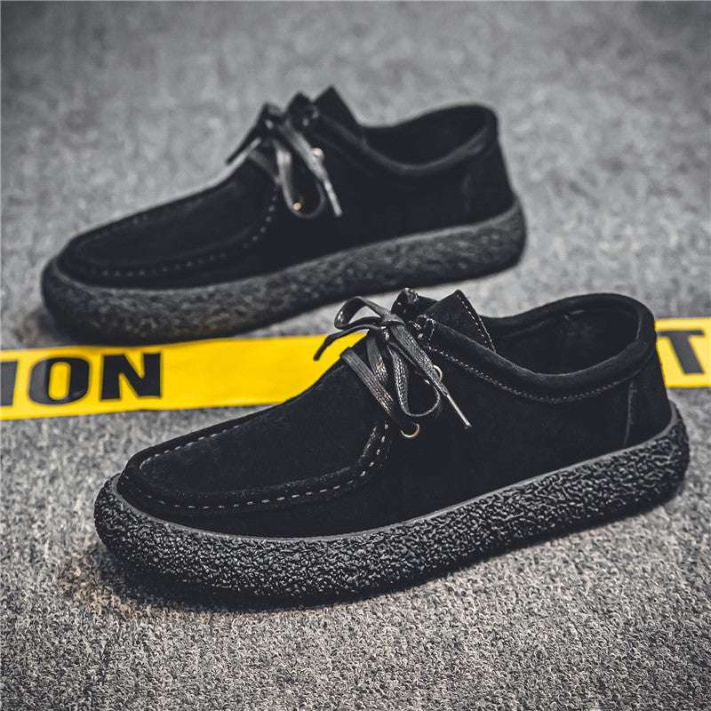 Men’s Suede Low-Top Shoes – British Retro Casual Style Men's Suede Low-top British Retro Casual | Ectron Online