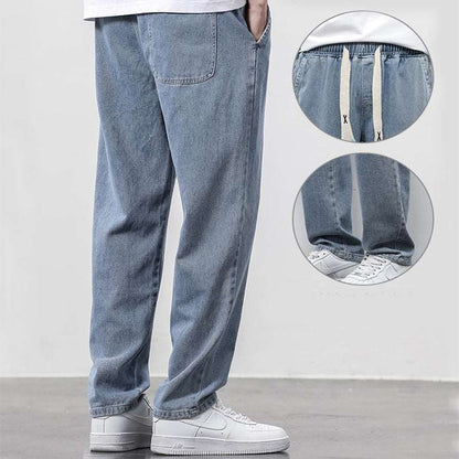 Men's Summer Wide Leg Jeans Summer Loose Wide Leg Jeans Pants Men Fa | Ectron Online