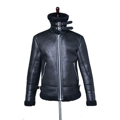 Men's Jacket Winter Highneck Warm Fur Liner Lapel Leather Zipper Men's Jacket Winter Highneck Warm Fur Li | Ectron Online