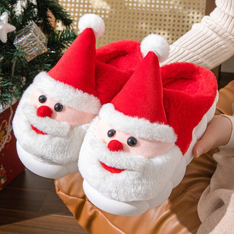 Santa Claus Thick-Soled Slippers – Non-Slip & Warm Home Shoes Santa Claus Home Thick-soled Non-slip Sl | Ectron Online